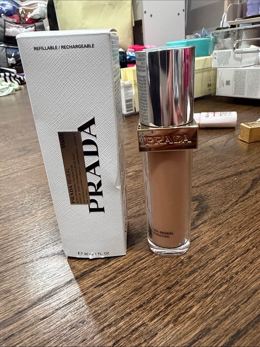 Prada Reveal skin optimizing Foundation- MN55